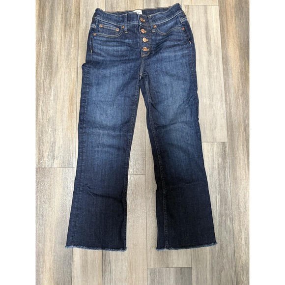 Denim - J.Crew Denim Women's Sz 26 Blue Billie Demi Boot Cut Crop Button Fly Jeans